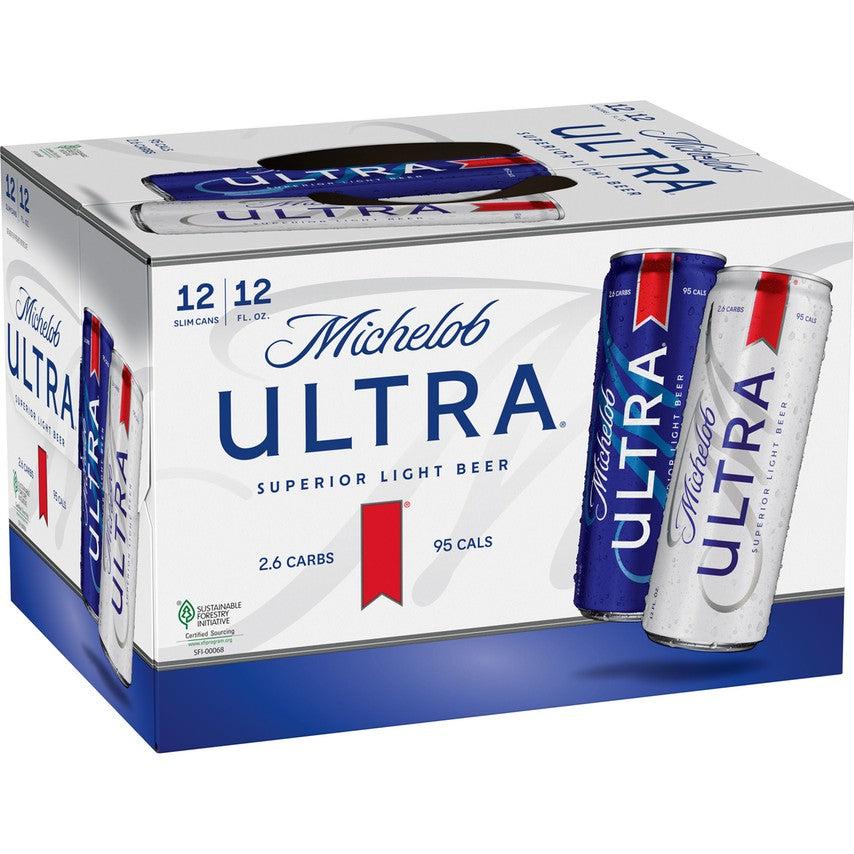 Michelob Ultra Beer, Superior Light, 18 Pack - 18 pack, 12 fl oz slim cans