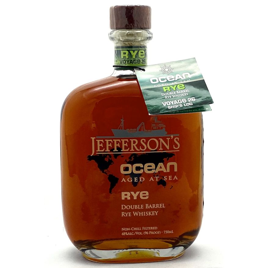 Jefferson's Ocean Aged at Sea Rye Double Barrel Rye Whiskey Voyage 26