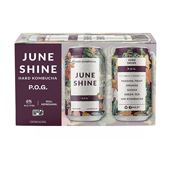 JuneShine P.O.G. PassionFruit Orange Guava Green Tea 6 pack