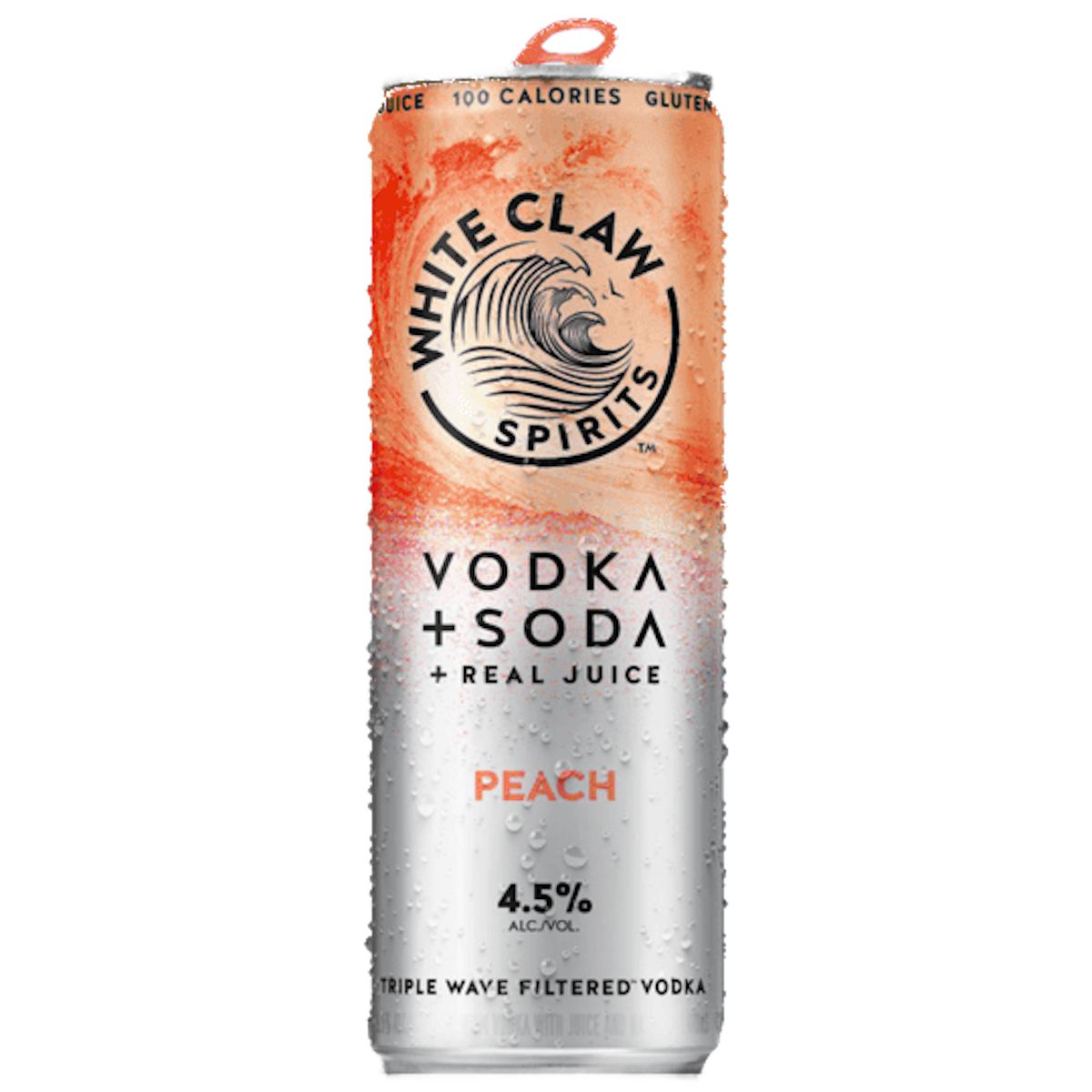 White Claw Spirits Vodka Soda Real Juice Peach