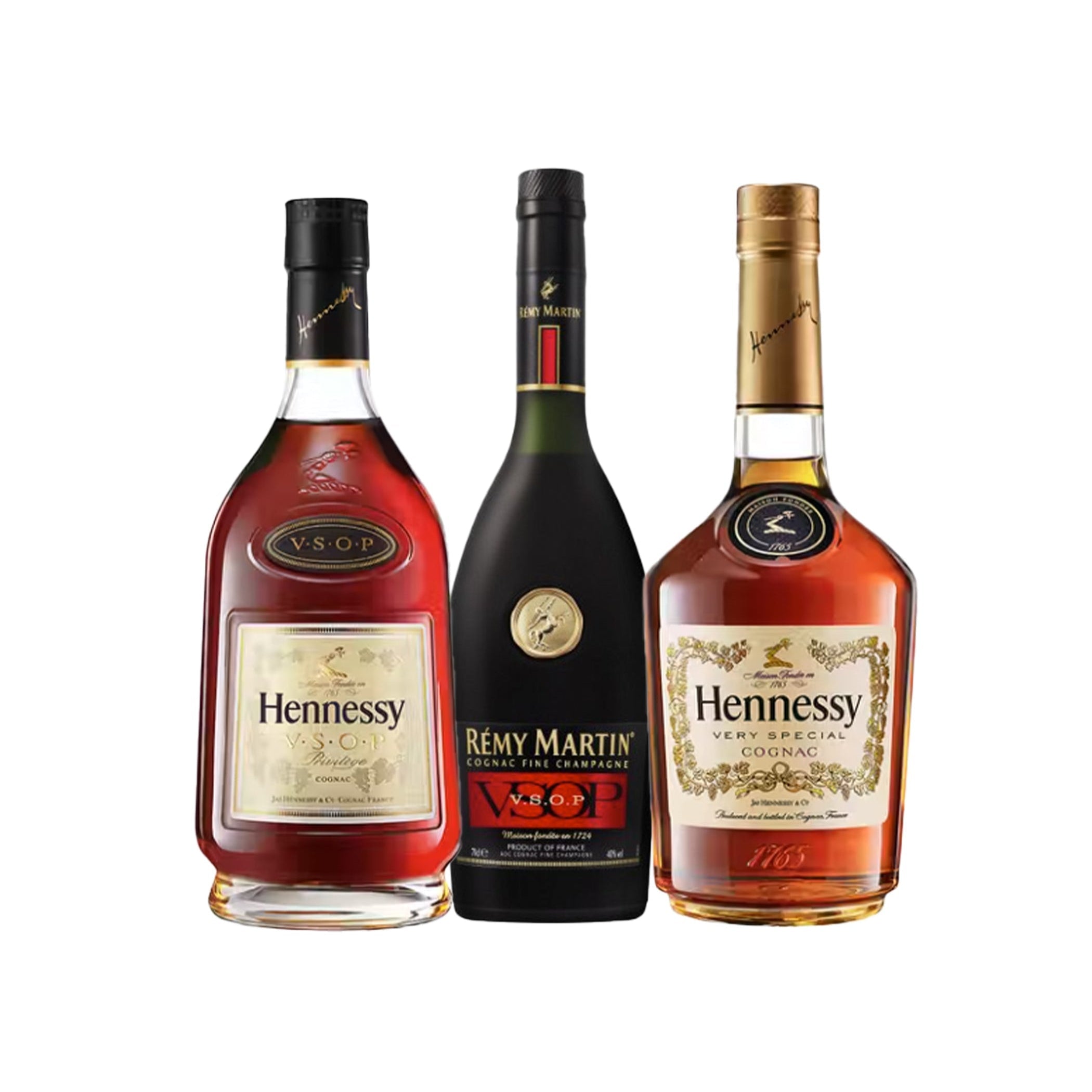 Hennessy cognac & Hennessy VSOP & Remy Martin VSOP Bundle