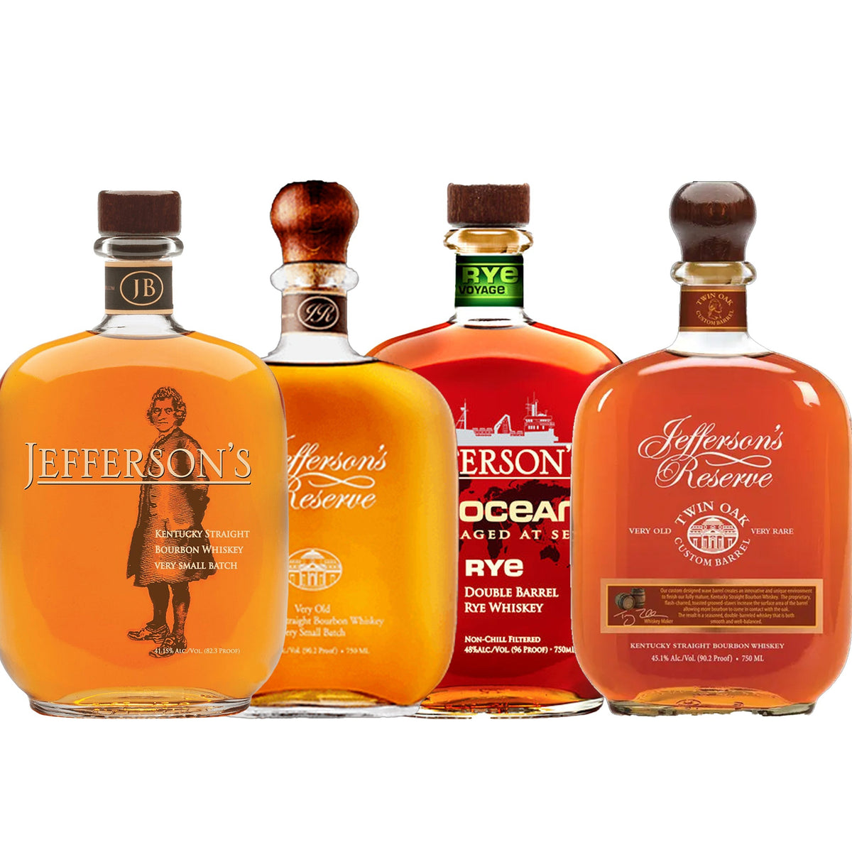 Jefferson's Reserve Bundle, Ocean Aged at Sea Rye Voyage & Very Small Batch