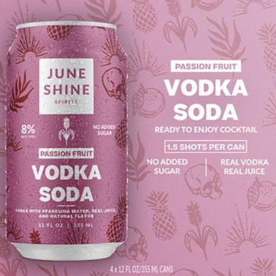 JuneShine Spirits Passion Fruit Vodka Soda