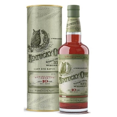 Kentucky Owl Straight Rye Whiskey Last Rye Batch Aged 10 Years Small Batch #4