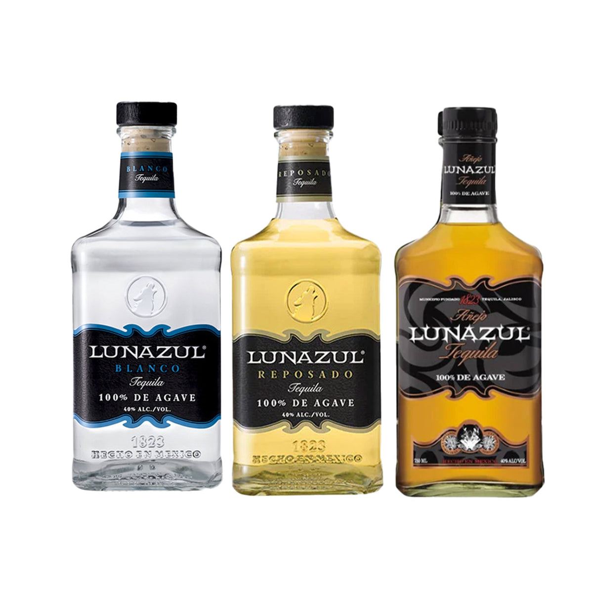 Lunazul Tequila Blanco, Reposado & Añejo Bundle
